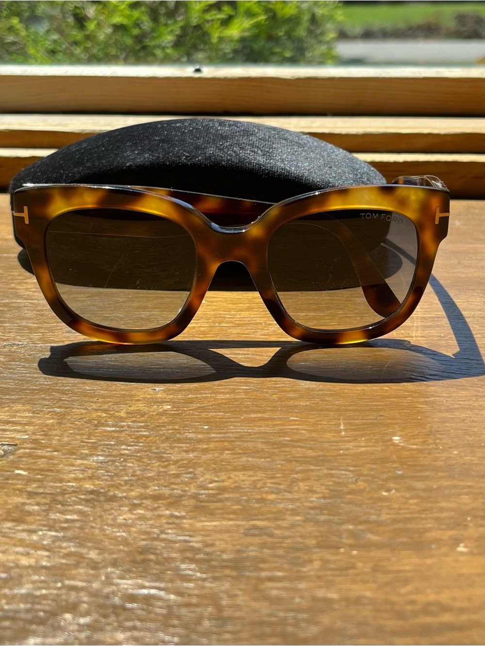 Tom Ford Tortoiseshell Sunglasses with Brown Lenses